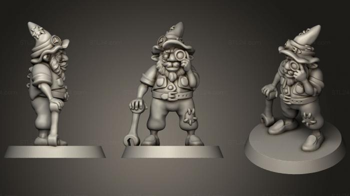 Статуэтки герои, монстры и демоны (Gnome без поддержки, STKM_1260) 3D модель для ЧПУ станка